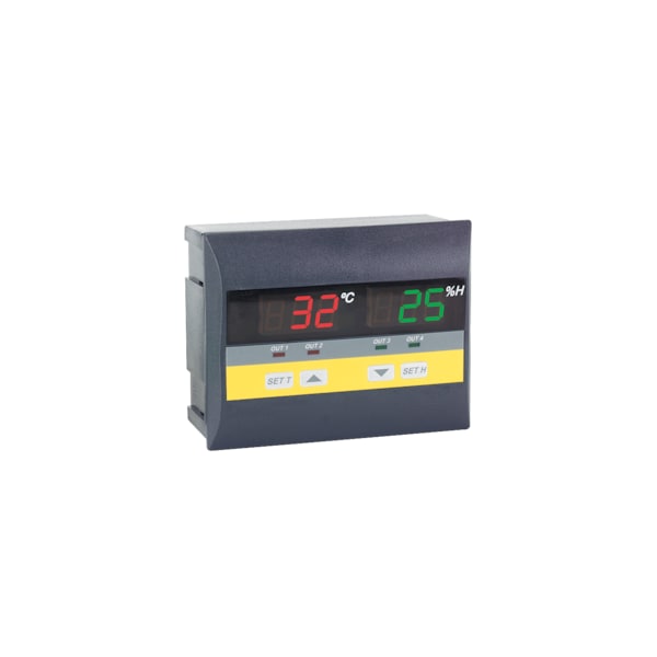Temperature/humidity switch, Degrees C, power input 20-250 VAC or 24 VDC